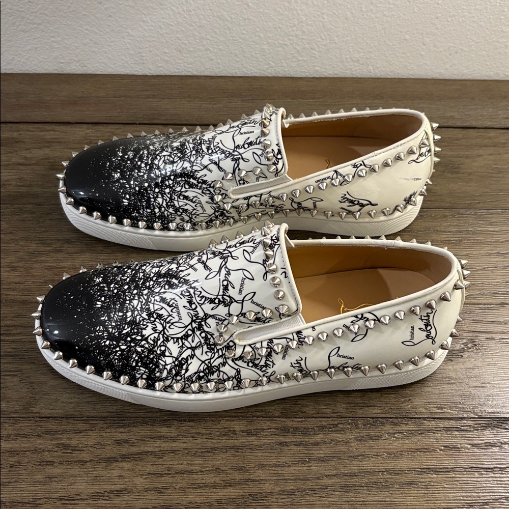 EUC [Christian Louboutin] Pik Boat Patent Spikes Slip-On LTD Men’s US 7 / EU 40 - Picture 5 of 12